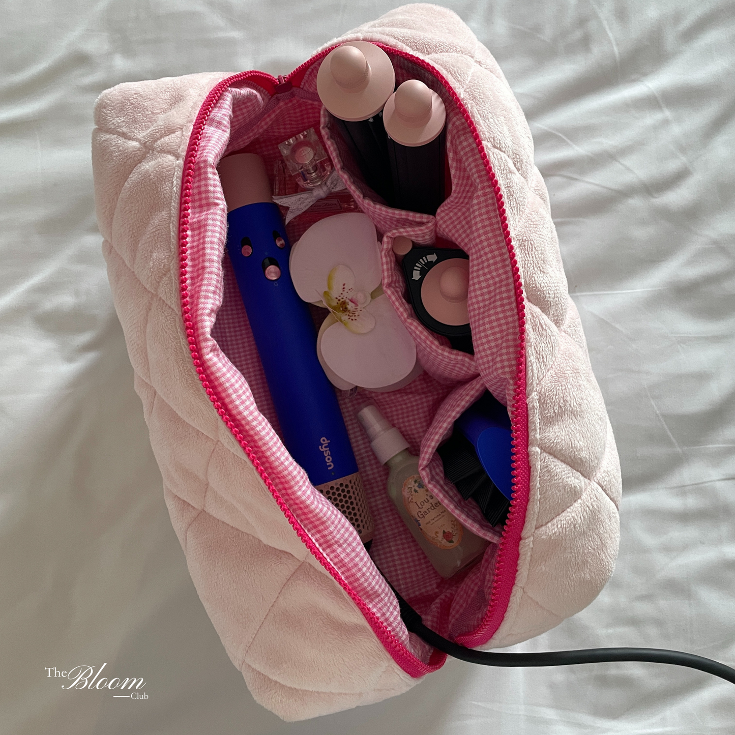 Pink Cloud Gingham Maxi Pouch