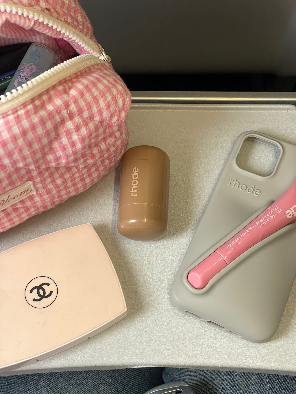 Essential Normal Pouch Pink Stripe Gingham