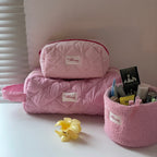 Little Maxi Pouch Pink Stripe Gingham