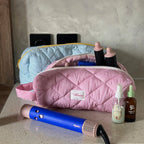 Little Maxi Pouch Pink Stripe Gingham